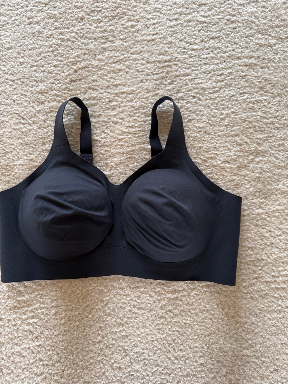 Everyday Smooth Black Support Bra with Lightweight Comfort